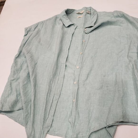 Weatherproof Vintage Washable Linen Button Top - Picture 4 of 12